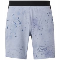 REEBOK - SZORTY SPORTOWE MĘSKIE - LM STRENGTH 2IN1 spodenki błękitne Reebok