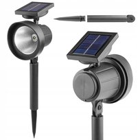 Reflektor ogrodowy solarny led czarny 11cm 6500K 3652 LVT