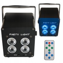 REFLEKTOR PAR LED RGB AKUMULATOROWY 3600 mAh 4x3W EFEKT ŚWIETLNY PILOT LIGHT4ME