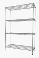 Regał 4-półkowy 1200x600x1800 mm ze stali chromowanej | TECHNICA, Silver Line