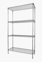 Regał 4-półkowy 900x450x1800 mm ze stali chromowanej | TECHNICA, Silver Line TECHNICA