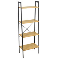 Regał bambusowy do salonu rustykalny BEGRYF 56x34x137