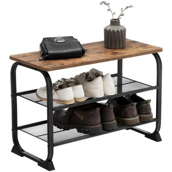 Regał ciemny brąz do przedpokoju na buty BEGRYF 66x30x45 - BEGRYF