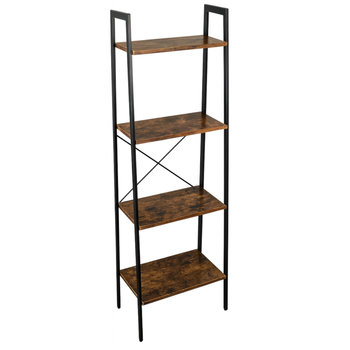 Regał ciemny brąz do salonu rustykalny BEGRYF 56x34x137 - BEGRYF