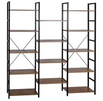 Regał ciemny brąz na książki duży nowoczesny BEGRYF 158x24x166