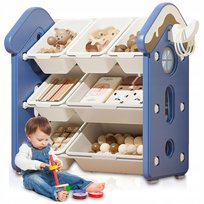 REGAŁ DLA DZIECI DOMEK DZIECIĘCY NA ZABAWKI KSIĄŻKI LALKI ORGANIZER 7 KOSZY