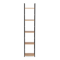 Regał Drewniany Nowoczesny Metalowa Rama Loft 5 Półek