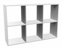 Regał Komorowy MALAX 2X3 Biały Mat – Biuro I Salon I Pokój Dziecka Topeshop