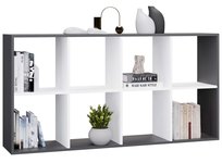 Regał Komorowy Szafka MALAX 2X4 Antracyt Biały Topeshop