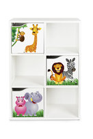 Regał Kubicoslim - 6 Szafek 3 Zamykane Uniwersalny 59,5X29X89,5Cm Zoo