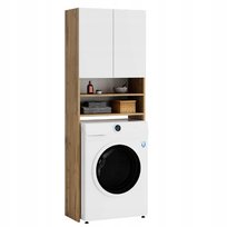 Regał Łazienkowy Szafka Nad Pralke Wotan Biały 4 Półki