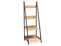 Regał loftowy na książki MATIS A dąb/c. brąz nowoczesny