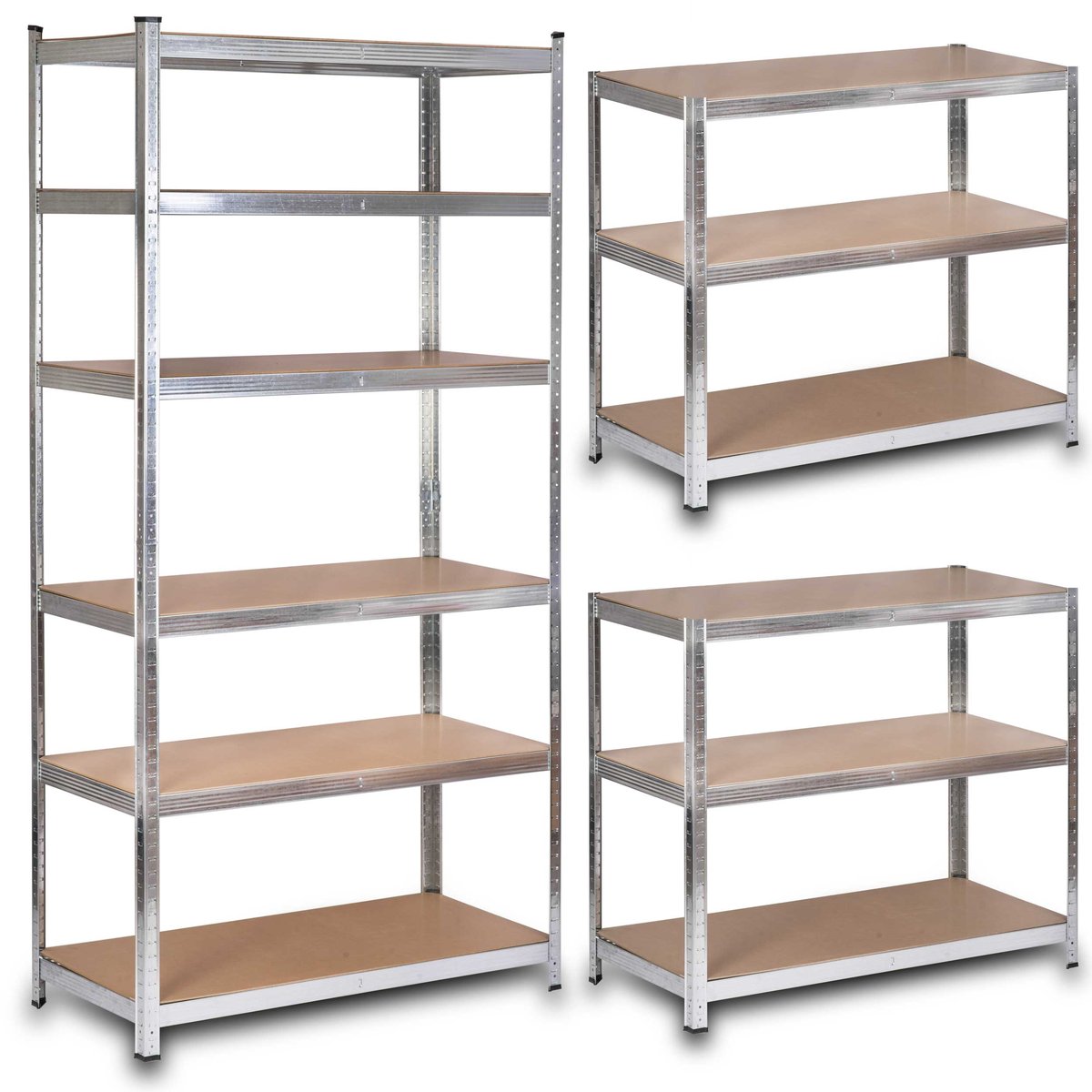 Regał magazynowy, 222x110x50 cm, metalowy, 6 półek, 900kg, Humberg