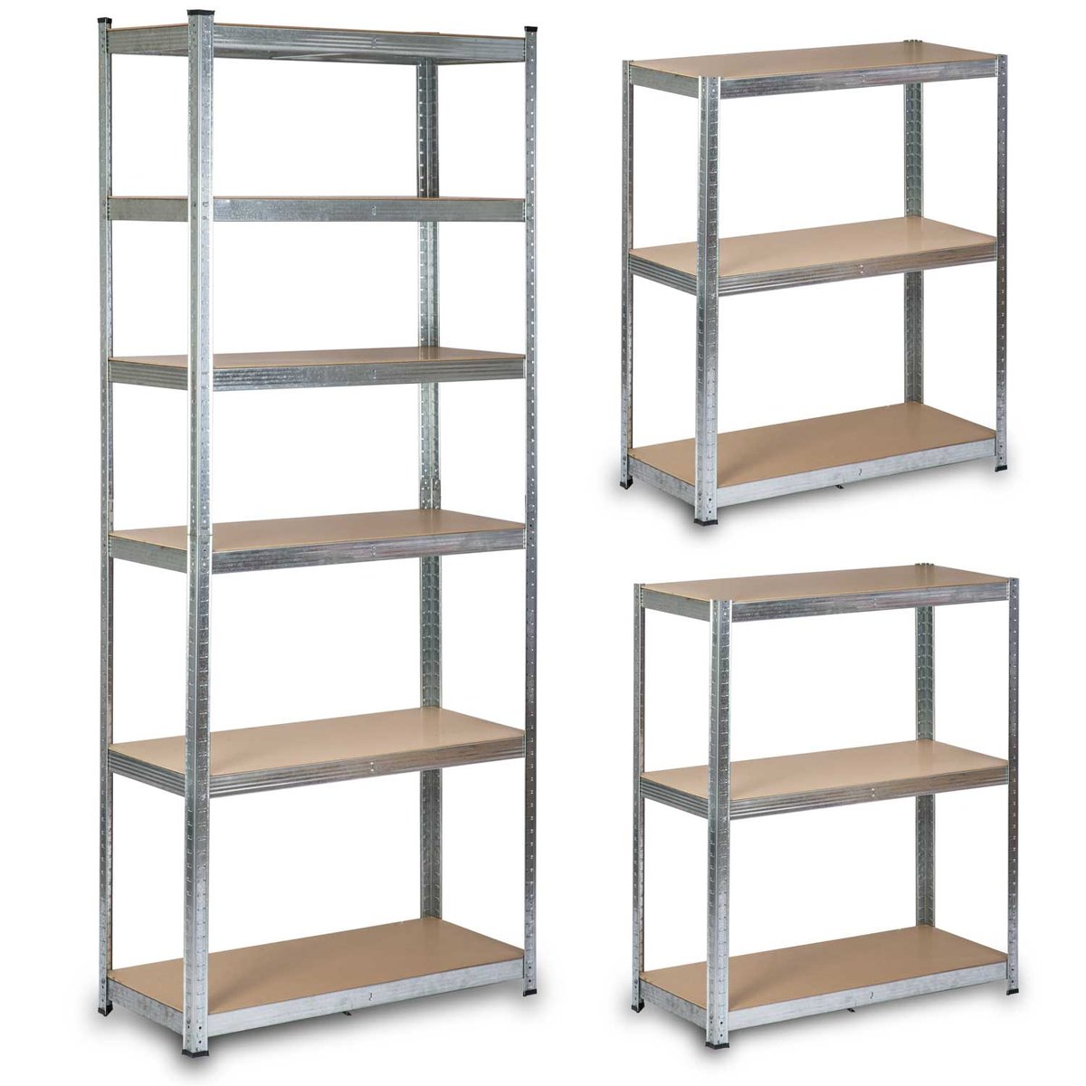 Regał magazynowy, 222x90x40 cm, metalowy, 6 półek, 900kg Humberg