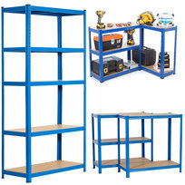 REGAŁ MAGAZYNOWY NIEBIESKI 180x90x40 GARAŻOWY GARAŻ PIWNICA MAGAZYN 875 kg