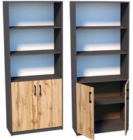 Regał MARK R007 Grafit Wotan 180x74x35 cm