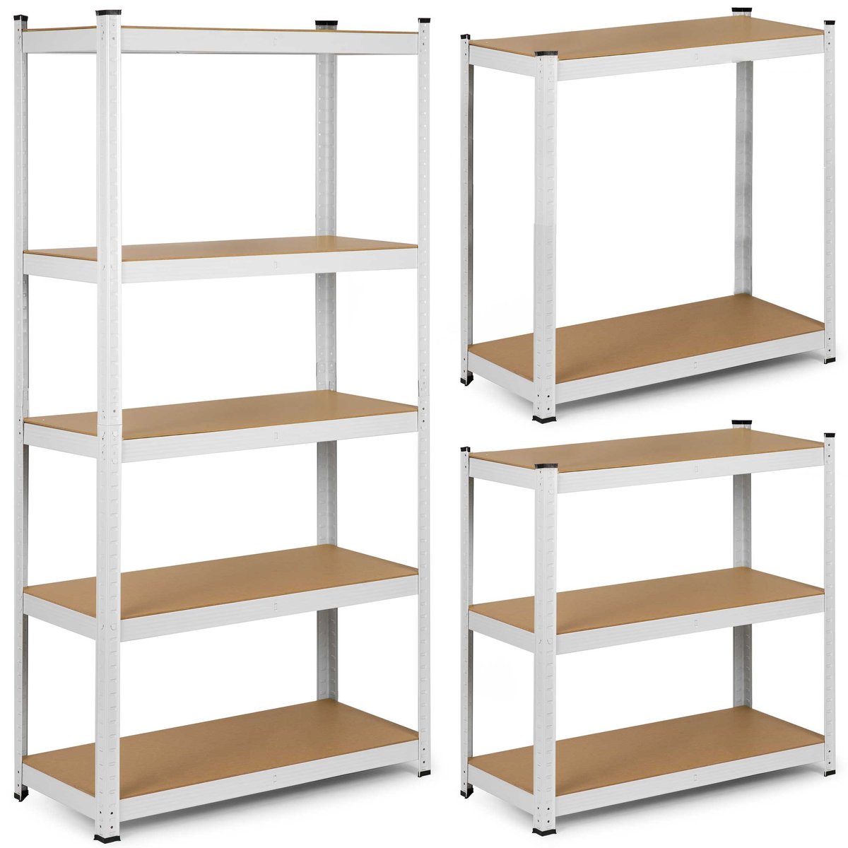 Regał metalowy magazynowy 180x90x30cm 875kg biały Humberg
