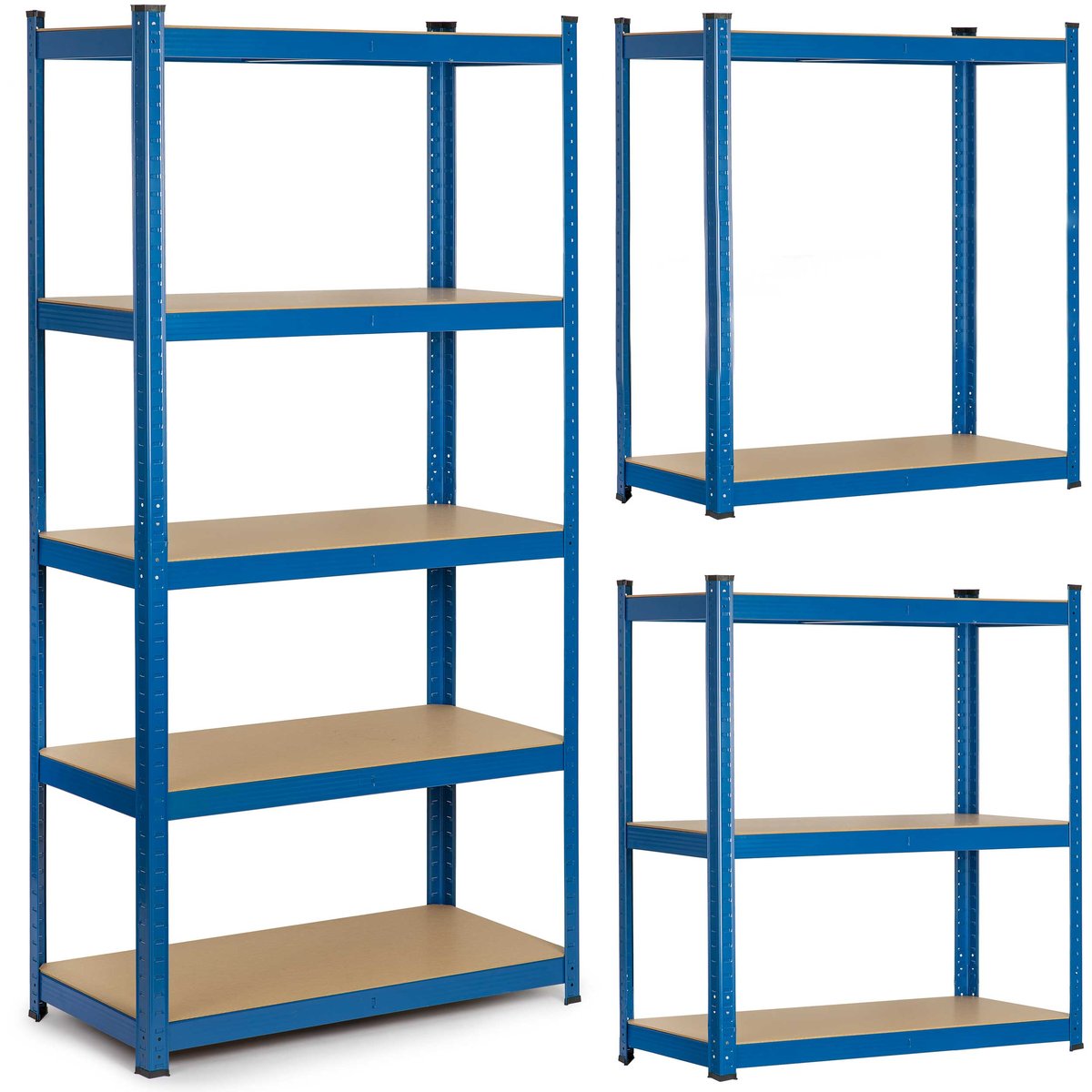 Regał metalowy magazynowy 180x90x40cm 875kg 2w1 niebieski Humberg