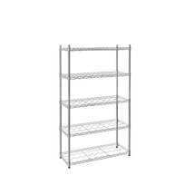 Regał na butelki 5-półkowy 900x350x1500 mm ze stali chromowanej | TECHNICA, Silver Line