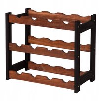 Regał na butelki drewniany stojak na 12 butelek półka