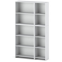 Regał Na Książki Dla Dzieci 110cm Słupek Segregatory Na Zabawki Salon Biały