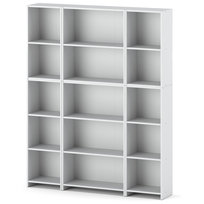 Regał Na Książki Dla Dzieci 150cm Duży Segregatory Salon Biuro Biały Mat