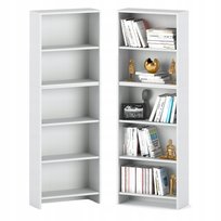 Regał Na Książki Dla Dzieci 60 CM 5 Półek Biały Mat