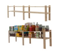 Regał Na Książki Drewniany B05R 50X170X38 2 Półki Naturalny Surowy Drewno Sosnowe Naturalny B05R_050X170X38_N0F1 / Wamar-Sosenka