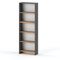 Regał Na Książki Paulla Salon Biuro Półki Dla Dzieci Loft Szary Dąb Wotan