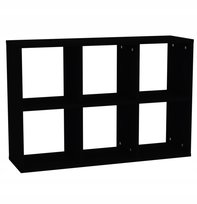 Regał na Książki Zabawki Czarny Biurowy STOJĄCY Otwarty Kalax 6 Półek 100cm