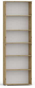 Regał Pola 215x60 Dąb Artisan, szeroki 60 cm, 6 półek na książki i segregatory - Inny producent