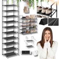 REGAŁ PÓŁKA ORGANIZER STOJAK SZAFKA GABLOTKA NA BUTY CZARNY!