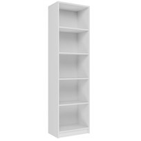 Regał R50 Szafka 50Cm 5 Półek Książki Segregatory Biuro Biały Topeshop