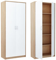 Regał Rafał R005 Dąb Sonoma Biały 180x74x35 cm Meble-Bestseller