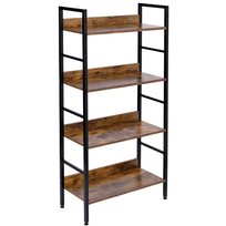 Regał Rustykalny Na Książki Varberg Industrialny Z Półkami Loftowy Metalowy