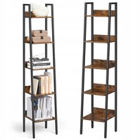REGAŁ STOJĄCY 5 PÓŁEK DRABINKA NA KSIĄŻKI KWIATY LOFT MODERN ARVENTA STYLE