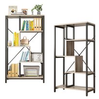 Regał Stojący Industrialny Otwarty Na Książki 8 Półek Metalowa Rama 74x35x132