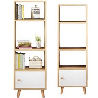 Regał Stojący Jasny Dąb Na Książki Półki Wysoki Skandynawski Słupek Szafa