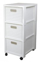 Regał Z 3 Szufladami COUNTRY Biały Rotho