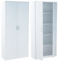 Regał Zamykany Meble-Bestseller Rafał R005 Biały 180x74x35 cm, 2 Drzwi, 4 Półki, Mat