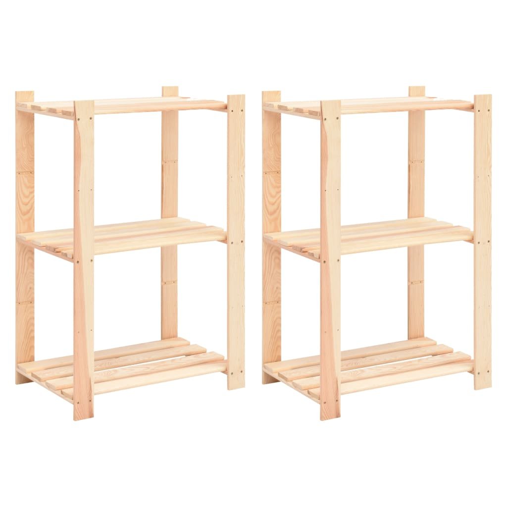 Regały z 3 półkami VIDAXL, 60x38x90 cm, 150 kg, 2 szt.
