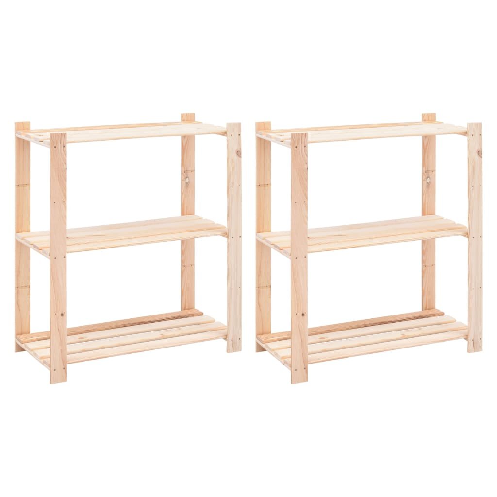 Regały z 3 półkami VIDAXL, 80x38x90 cm, 150 kg, 2 szt.