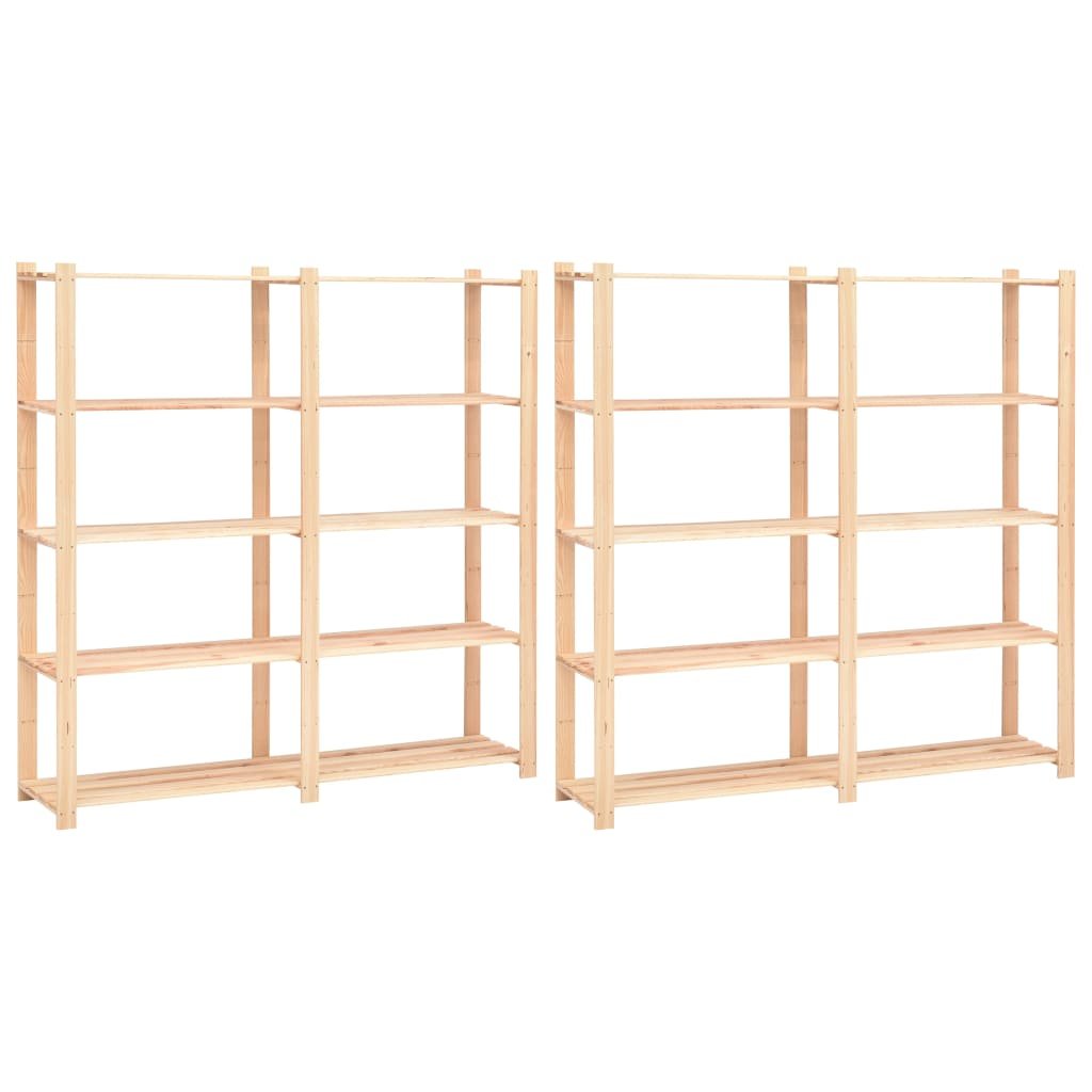 Regały z 5 półkami VIDAXL, 170x38x170 cm, 500 kg, 2 szt.