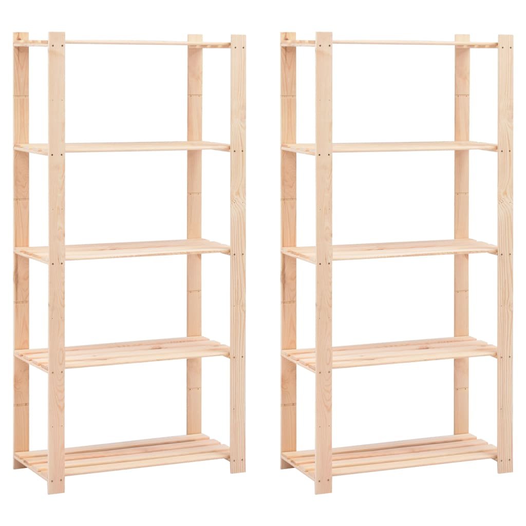 Regały z 5 półkami VIDAXL, 80x38x170 cm, 250 kg, 2 szt.
