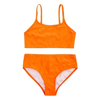 Regatta Dziewczęcy Komplet Bikini Dakaria II W Kwiaty (116 / Neonowy Pomarańczowy) - REGATTA