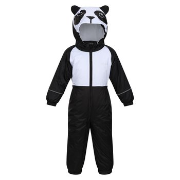 Regatta Kombinezon Dziecięcy/dziecięcy Mudplay III Panda Waterproof Puddle Suit (110 / Czarny) - REGATTA