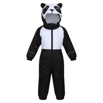 Regatta Kombinezon Dziecięcy/dziecięcy Mudplay III Panda Waterproof Puddle Suit (116 / Czarny) - REGATTA