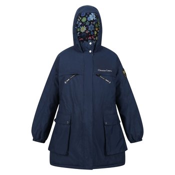 Regatta Kurtka Damska / Damska Christian Lacroix Cailar Logo Longline Waterproof Jacket (38 / Ciemnogranatowy) - REGATTA