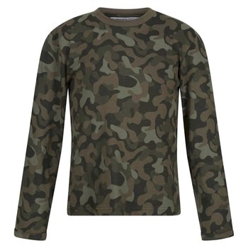 Regatta T-Shirt Dziecięca Camo Z Długim Rękawem Wenbie Iii (146-152 / Khaki) - REGATTA