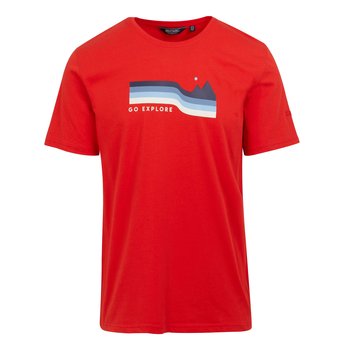 Regatta T-Shirt Męska Cline VIII Go Explore (L / Czerwony) - REGATTA